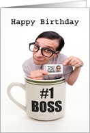 Happy Birthday Boss Cup of Joe card