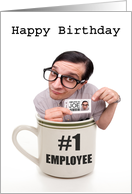 Happy Birthday For Employee Cup of Joe card