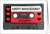 Happy Anniversary Husband Mixtape Humor card