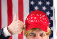 Happy Birthday Dad Trump Hat Humor card