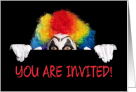Creepy Clown Halloween Party Invitation card