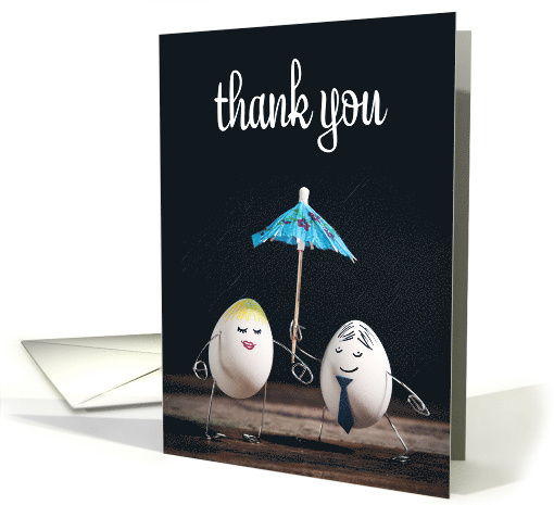 Thank you Eggs With Umbrella Humor card (1571800)
