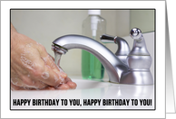 Happy Birthday For Anyone Hand Washing Coronavirus Humor card