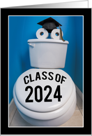 Congratulations Graduate 2024 Toilet Graduate Crappy Year Humor card