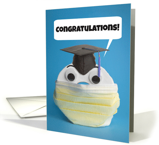 Congratulations Graduate Toilet Paper Face Mask Coronavirus Humor card