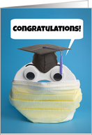 Congratulations Graduate Toilet Paper Face Mask Coronavirus Humor card