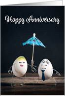Happy Anniversary Funny Egg Couple Humor card