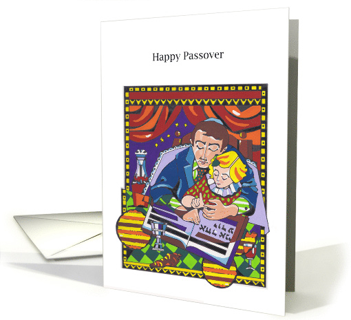 Passover Father and Daughter, Seder, Haggadah card (1523582)