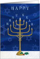 Happy Hanukkah Menorah Candles card