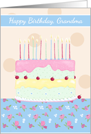 Happy Birthday Grandma Floral Cake card