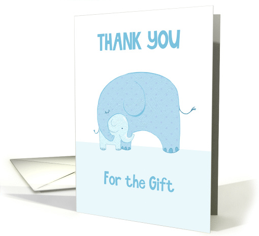 Thank You for the Baby Gift Elephants Boy card (1730922)