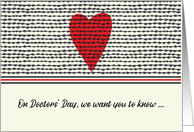Doctors Day Heart from Group card