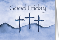 Good Friday Crosses in Purple Watercolor card