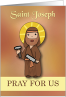 St. Joseph Feast Day Pray for Us Simple Catholic Saint card