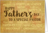 Pastor Fathers Day Qualities of Father card