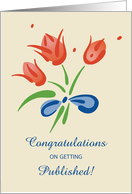 Getting Published Congratulations Flowers card