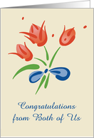 From Both of Us Congratulations Flowers card