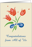 From All of Us Congratulations Flowers card
