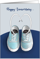 Anniversary to Soul Mate Shoes with Heartstrings card