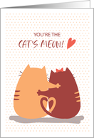 I Love You Whimsical Cats Meow card