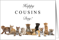 Happy Cousins Day July 24 with a Group of Wild Cats card