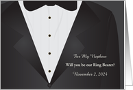 Will You Be Our Ring Bearer Any Relation Any Year with Tuxedo card