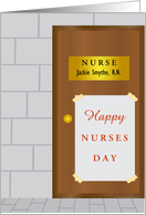 Nurse’s Office Door Nurses Day for CoWorker Colleague with Any Name card