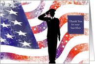 Vietnam War Veterans Day with Soldier and Distressed Look Flag card