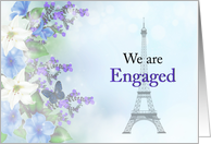 Engagement Announcement with Eiffel Tower card