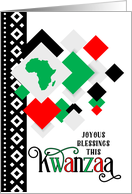 Kwanzaa Joyous Blessings African Continent card