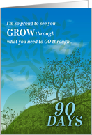90 Days of Sobriety Congratulations Summer Meadow card