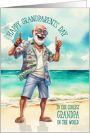 for Grandpa Grandparents Day Funny Beach Theme card