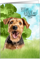 Congratulations reBARKable Airedale Terrier Dog in the Country card