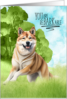 Congratulations reBARKable Akita Dog in the Country card