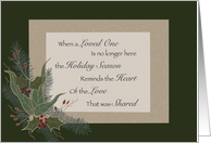 Christmas Remembrance Simple Holly Berries Christmas Greenery card