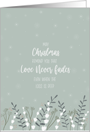 Christmas Loss Simple Greenery Snowflake Berries card
