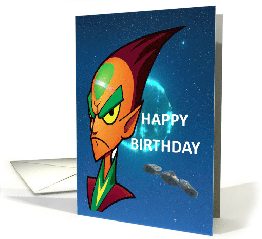 Universal Happy Birthday Alien Cartoon Character card (1779646)