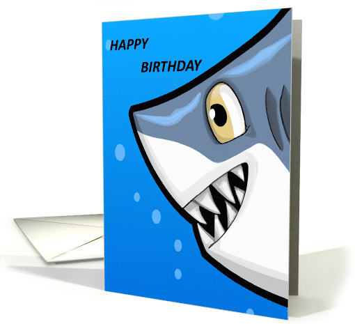 For Kids Birthday Smiling Happy Shark card (1780896)
