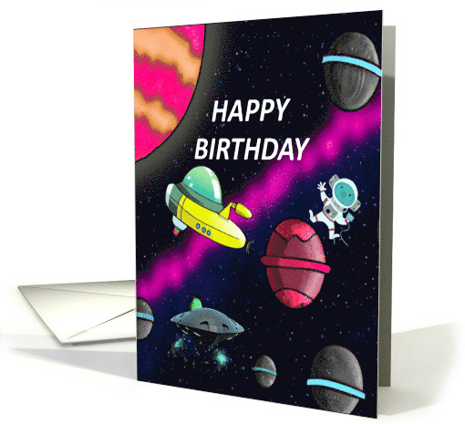 Kids Space Happy Birthday card (1784346)