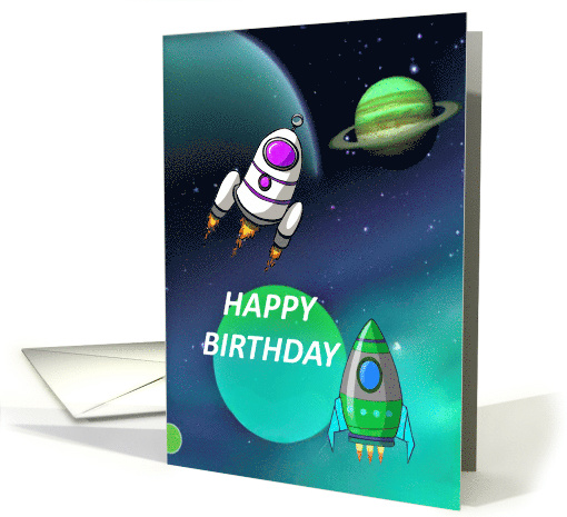 Kids Space Happy Birthday card (1784358)