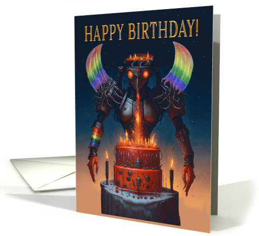 For Birthday for Gay Person Dark Cyborg with Birthday... (1766440)