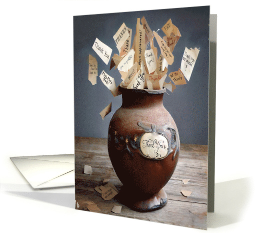 A Thank You Jar Overflowing with Thank You Notes card (1801992)