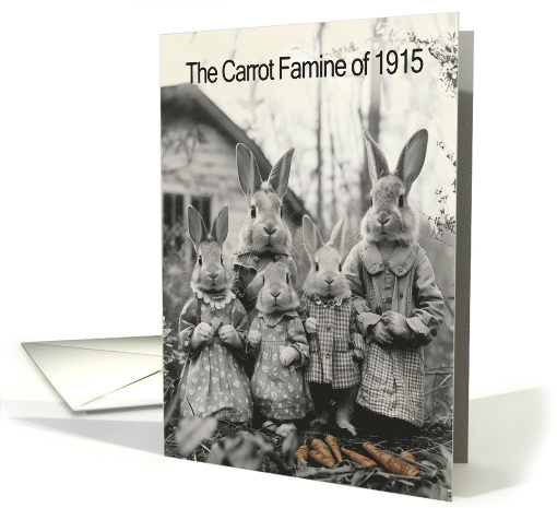 Commemorating The Carrot Famine Harsh Times for Bunnies card (1834678)