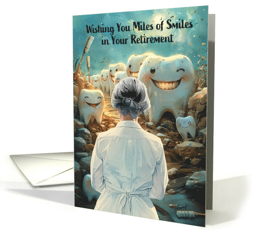 Smiles Line Up for a Retiring Dentist card (1839272)