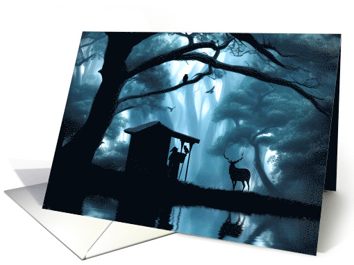 Birthday Mystical Magical Magician in the Woods Fantasy Pretty card