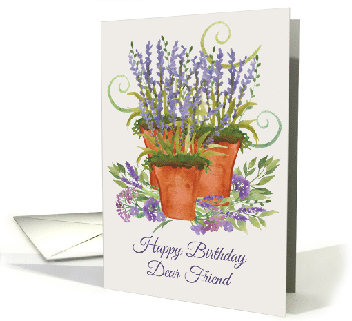 Friend Birthday Lavender Garden card (1774624)