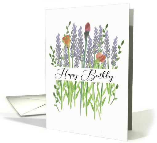Birthday Flowers Lavender and Wildflower Garden card (1774630)