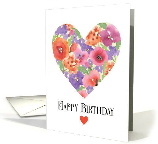 Birthday Heart of Flowers card (1775006)