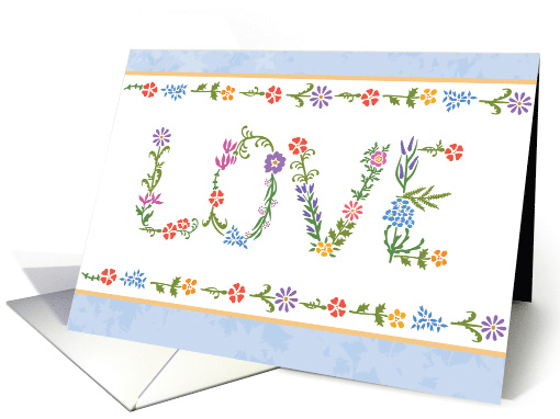 Love Garden Flowers Blank Inside card (1775034)