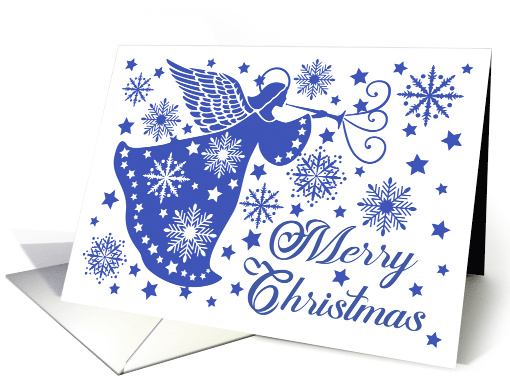 Christmas Snow Angel with Stars card (1776784)